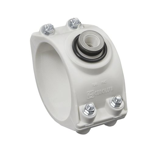 ABRAZADERA 75X1/2" PVC SAP/ CONSISA