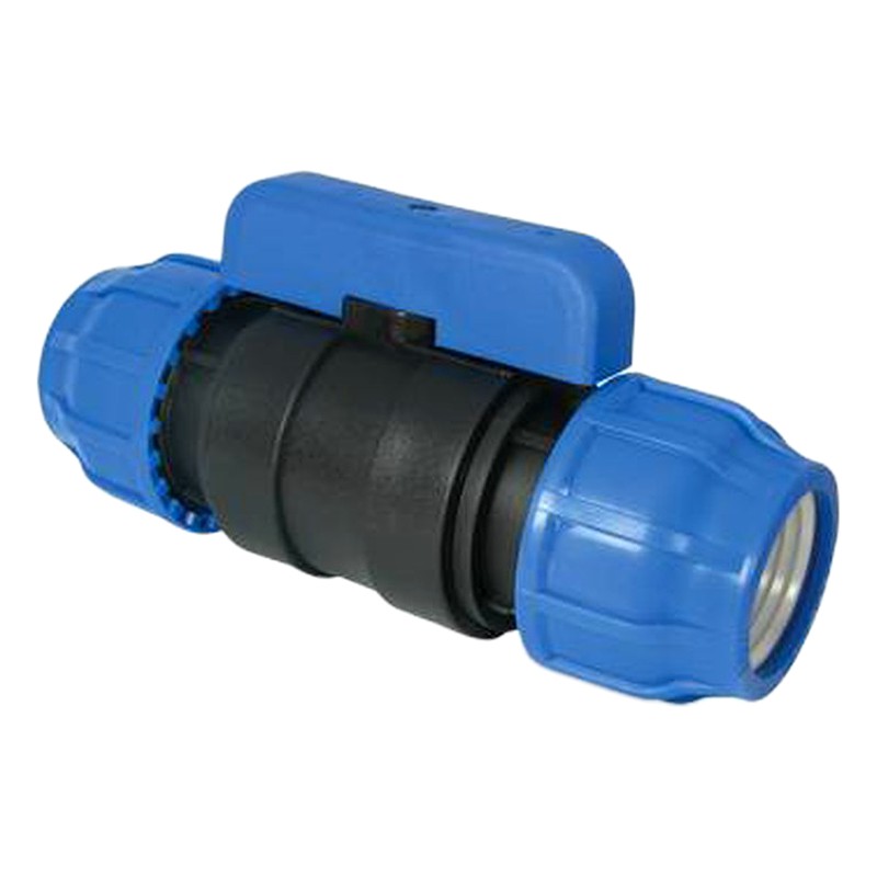 LLAVE PASO VALVULA 25MM (3/4") TIPO ENLACE 3/4PVC HDPE/ POELSAN