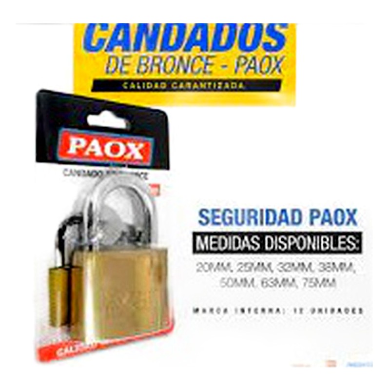 CANDADO 38MM D/BRONCE/ PAOX 155004