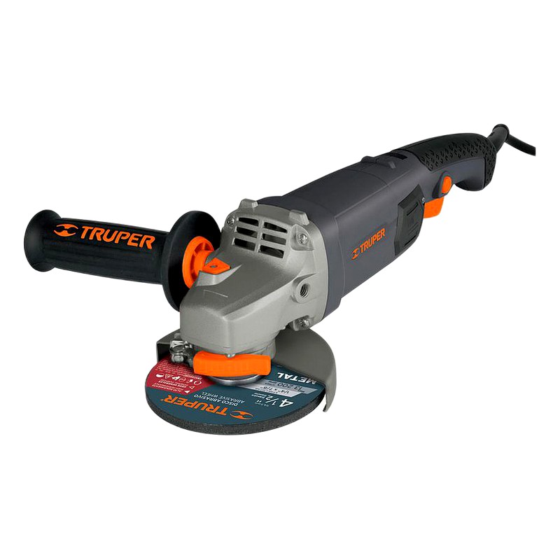 ESMERILADORA ANGULAR 4-1/2" INDUSTRIAL, 1200W, 220V / TRUPER 100756