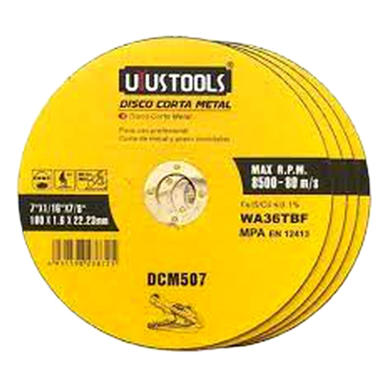DISCO CORTE METAL 7 1/4 (180MMX1.60X22.20)/ UYUTOOLS DCM507