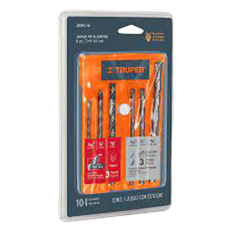 JUEGO BROCAS PARA METAL Y CONCRETO 6PZ/ TRUPER 11336
