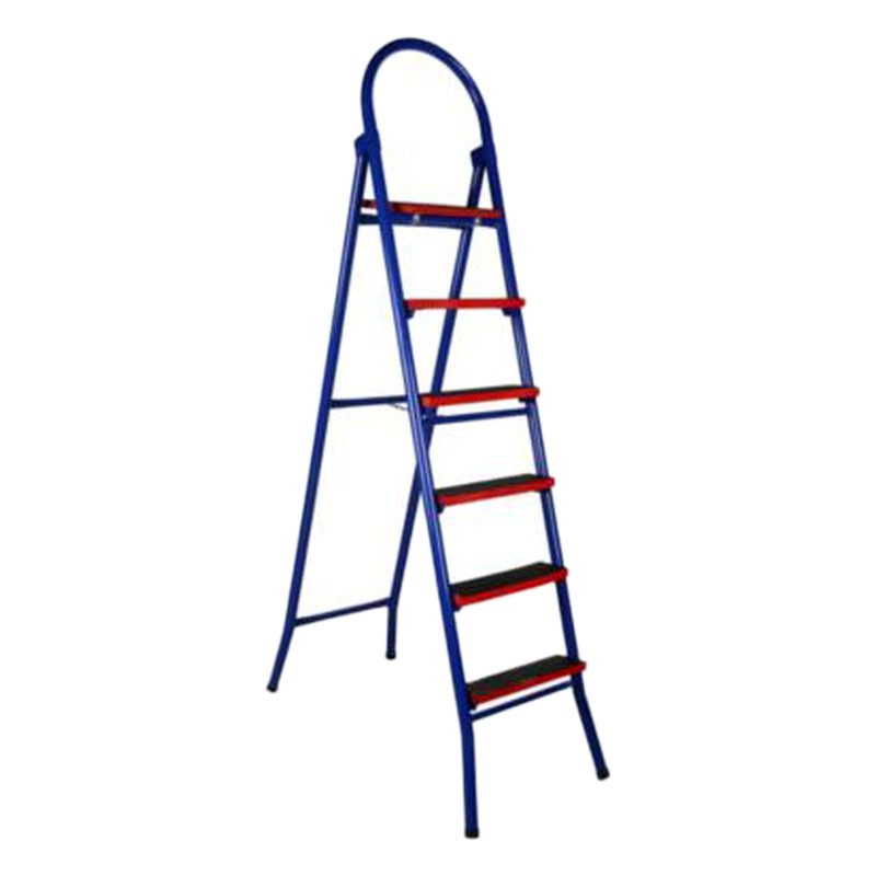 ESCALERA TIJERA METAL AZUL, 05 PELDAÑOS