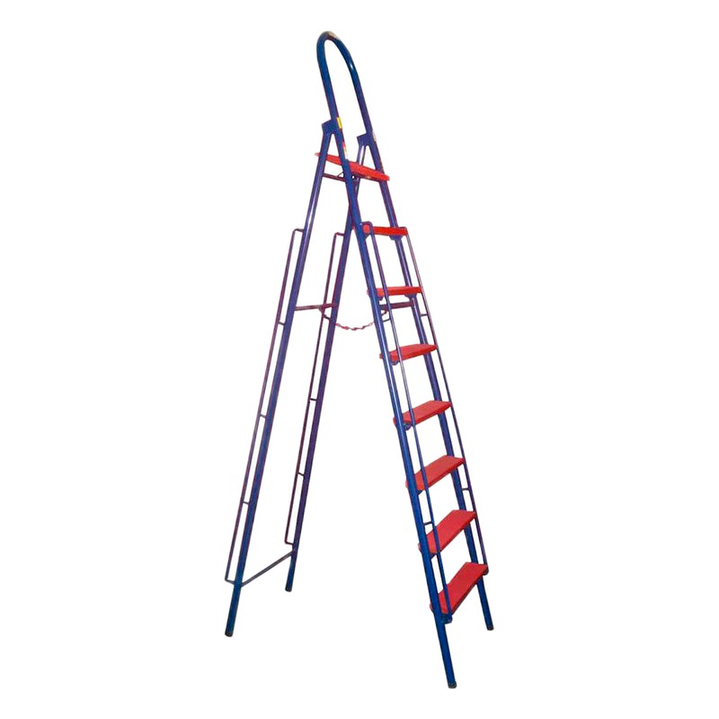 ESCALERA TIJERA METAL AZUL, 10 PELDAÑOS
