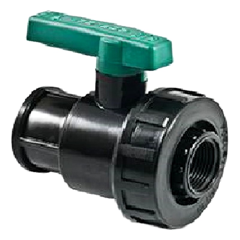 LLAVE PASO VALVULA 63MM (2") TIPO ENLACE VERDE PVC HDPE/ POELSAN