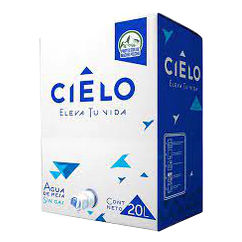 AGUA MINERAL SIN GAS CAJA 20L/ CIELO